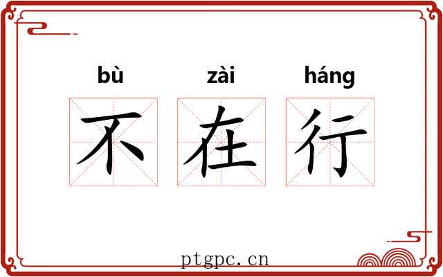 不在行