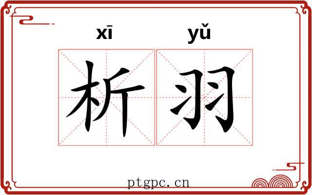 析羽