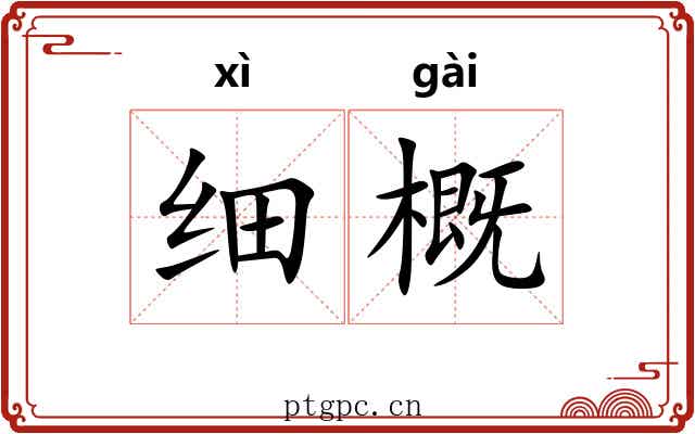 细概 细概