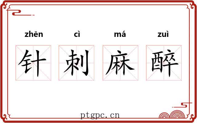 针刺麻醉 针刺麻醉