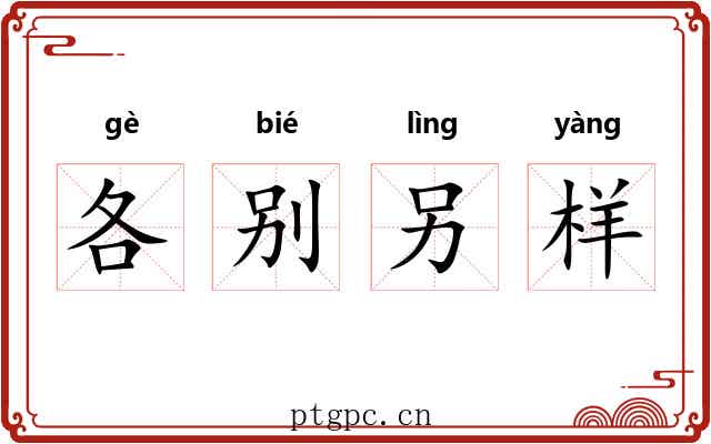 各别另样