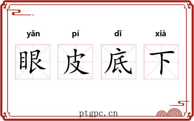 眼皮底下 眼皮底下