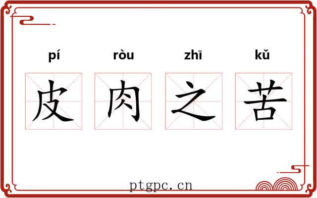 皮肉之苦 皮肉之苦