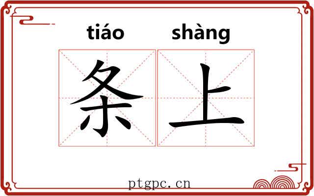 条上