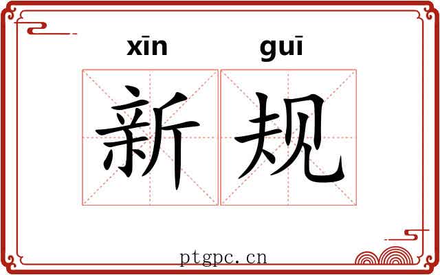 新规 新规
