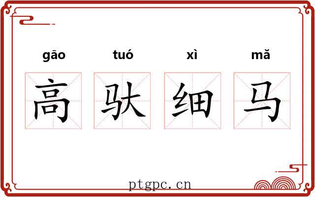 高驮细马 高驮细马