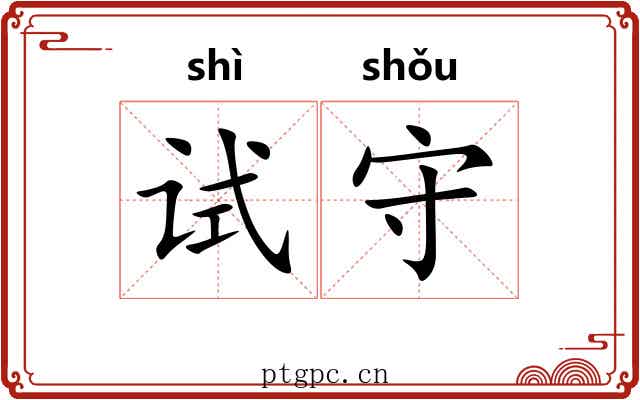 试守 试守