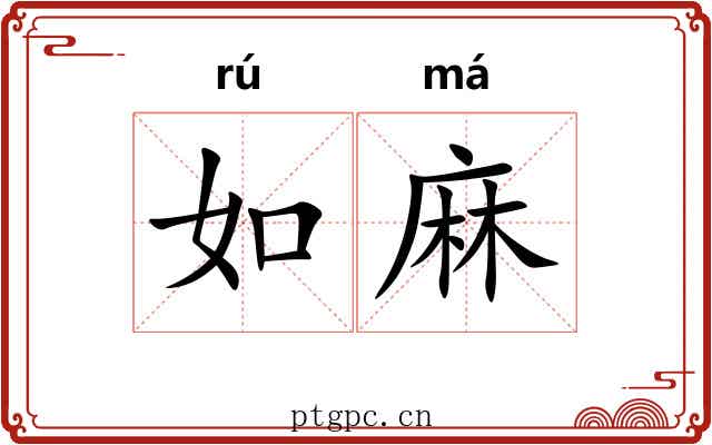 如麻 如麻
