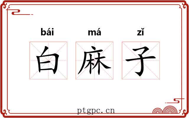 白麻子 白麻子