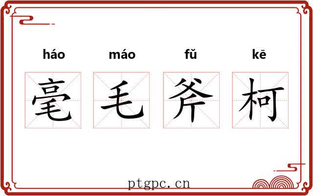 毫毛斧柯 毫毛斧柯