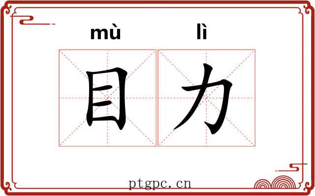 目力 目力
