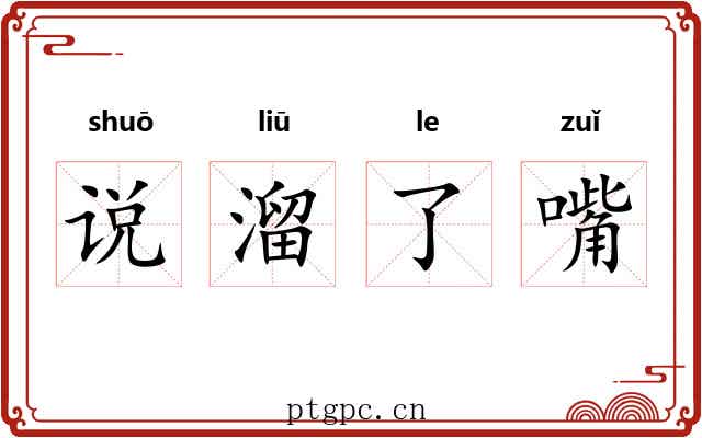 说溜了嘴 说溜了嘴