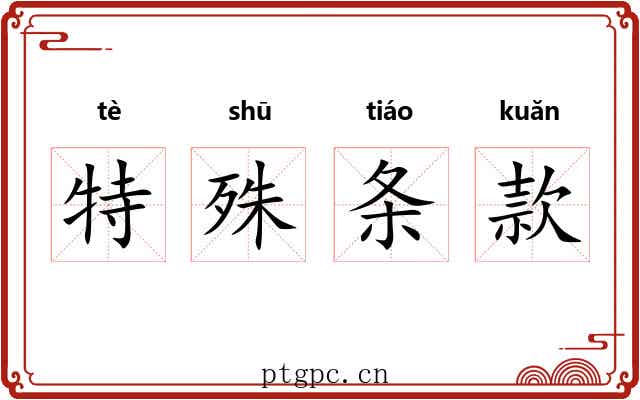 特殊条款 特殊条款
