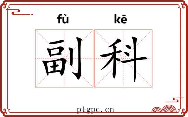 副科 副科