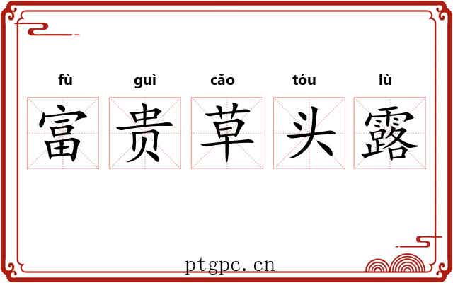 富贵草头露 富贵草头露