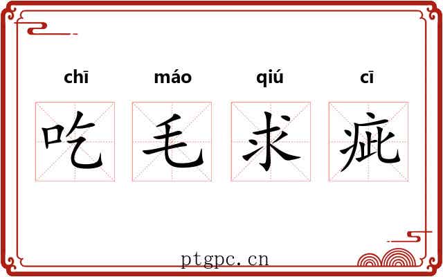 吃毛求疵 吃毛求疵