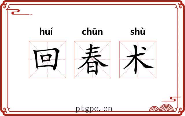 回春术 回春术