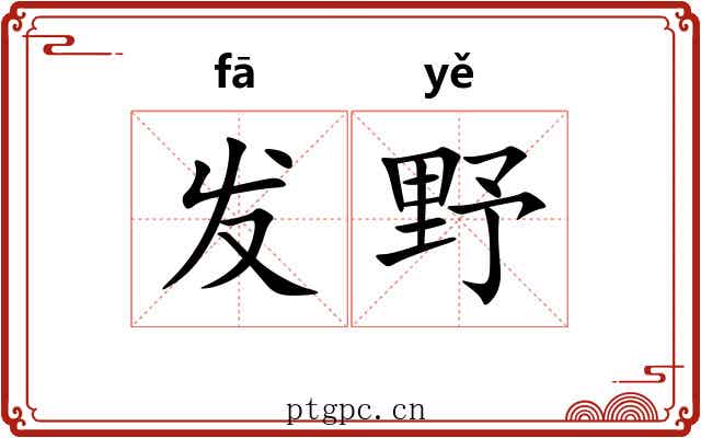 发野 发野