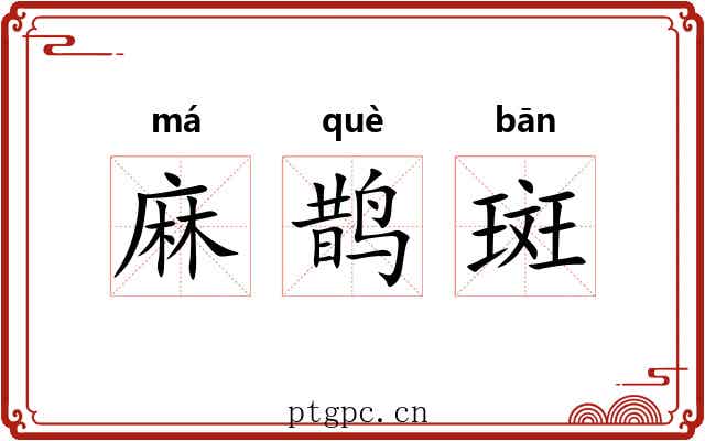 麻鹊斑