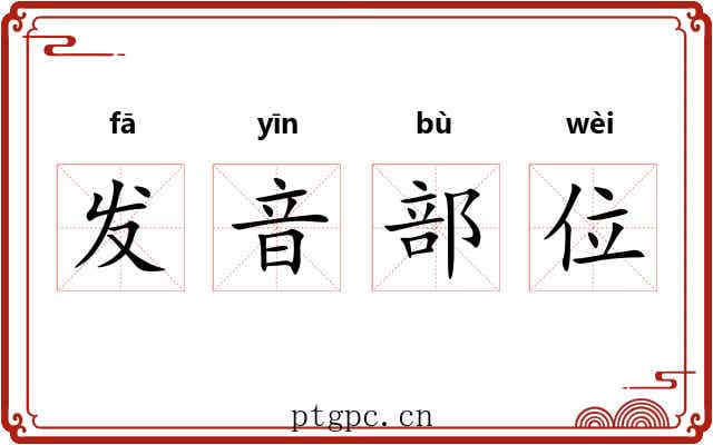 发音部位