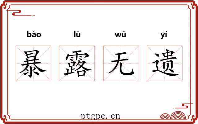 暴露无遗 暴露无遗
