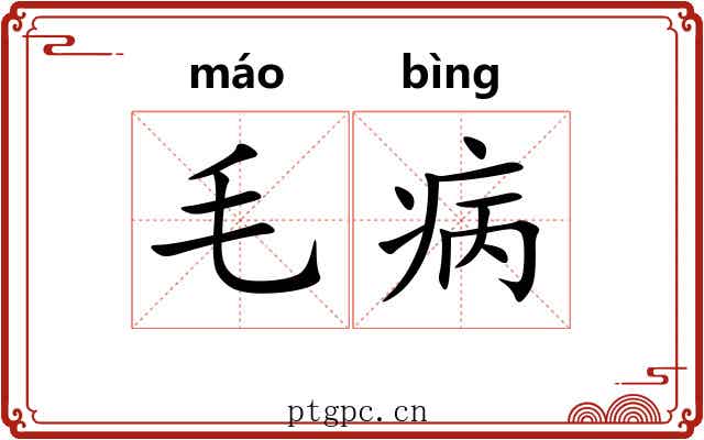 毛病 毛病