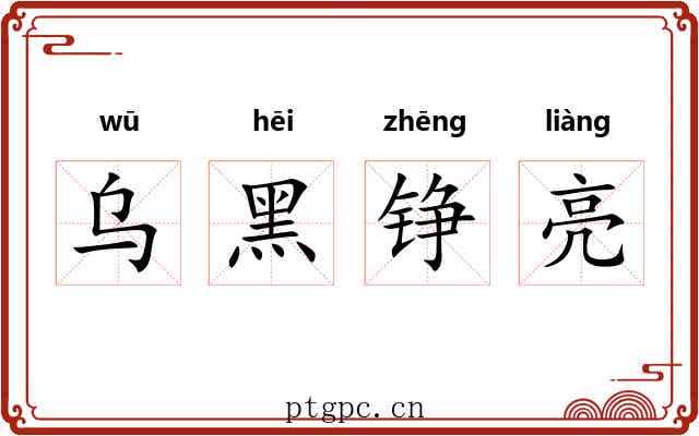 乌黑铮亮 乌黑铮亮