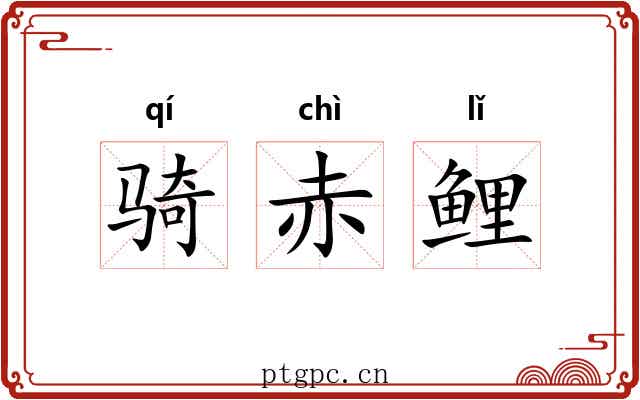 骑赤鲤