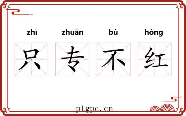 只专不红