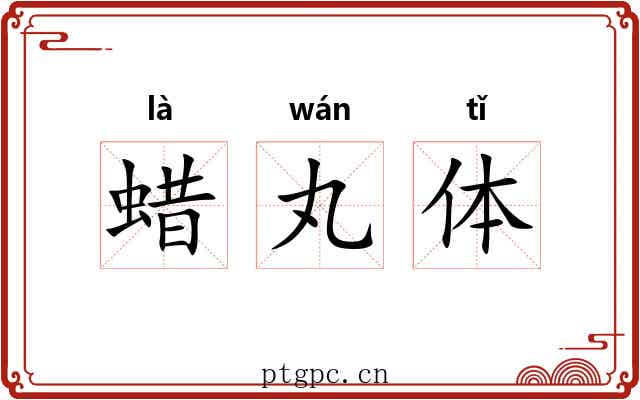 蜡丸体 蜡丸体