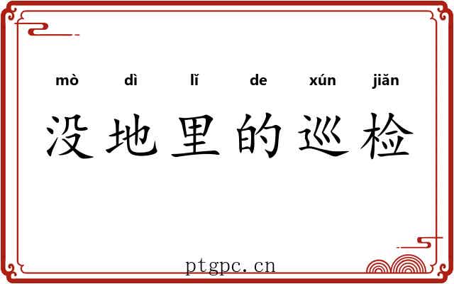 没地里的巡检 没地里的巡检