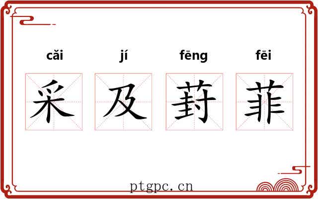 采及葑菲 采及葑菲