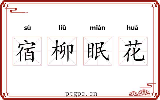 宿柳眠花 宿柳眠花