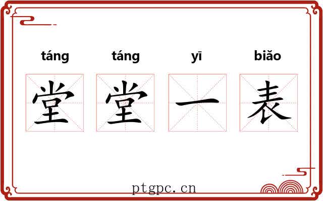 堂堂一表 堂堂一表