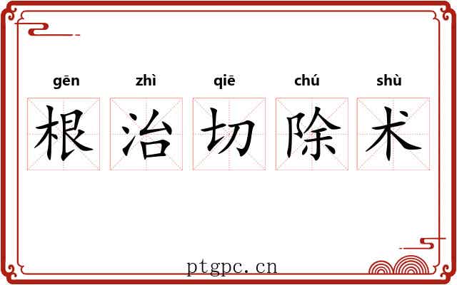 根治切除术 根治切除术