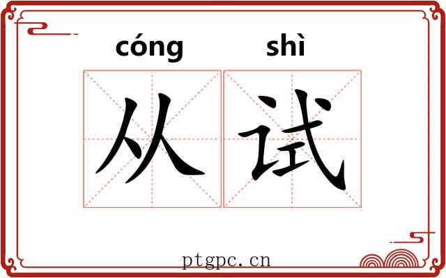 从试