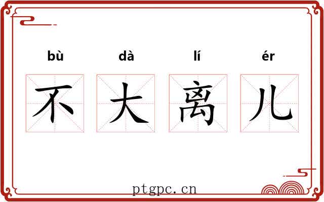 不大离儿 不大离儿
