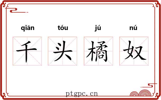千头橘奴 千头橘奴