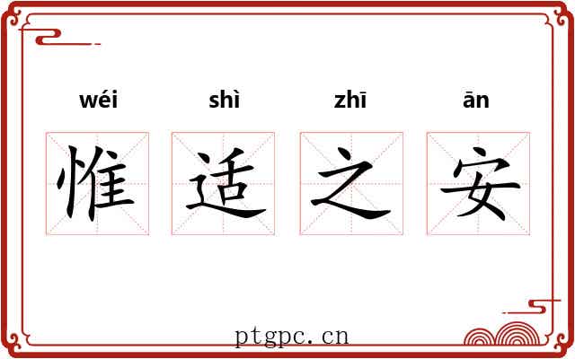 惟适之安