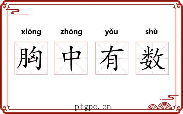 胸中有数 胸中有数