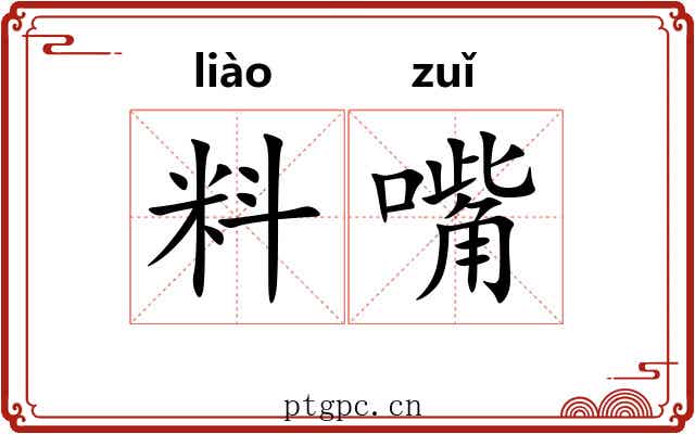 料嘴