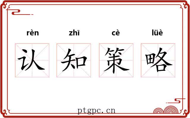 认知策略 认知策略