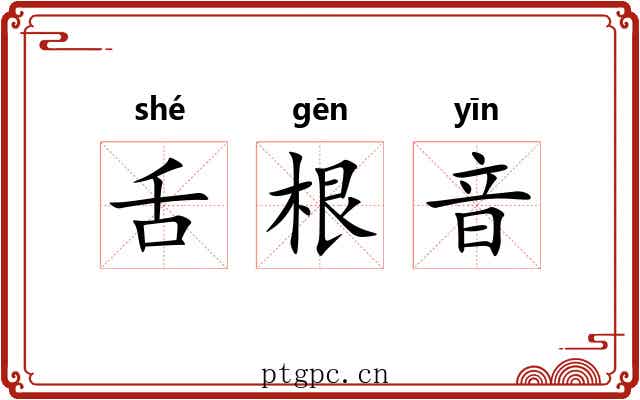 舌根音 舌根音