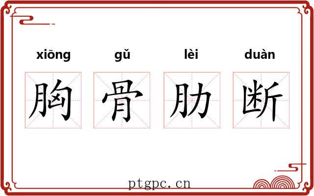 胸骨肋断 胸骨肋断