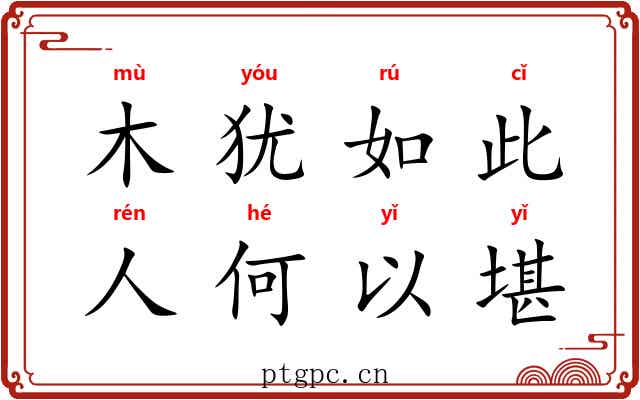 木犹如此,人何以堪 木犹如此,人何以堪