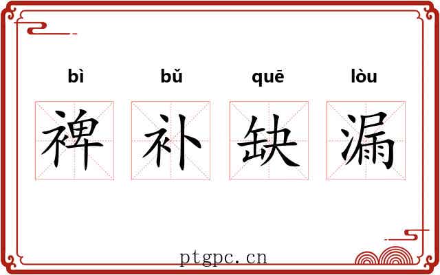 裨补缺漏
