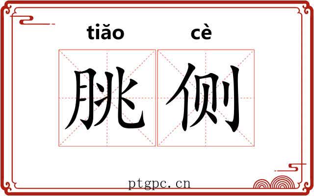 朓侧