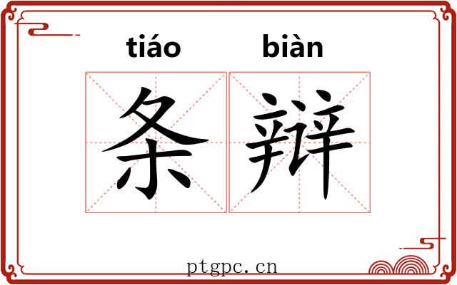 条辩 条辩