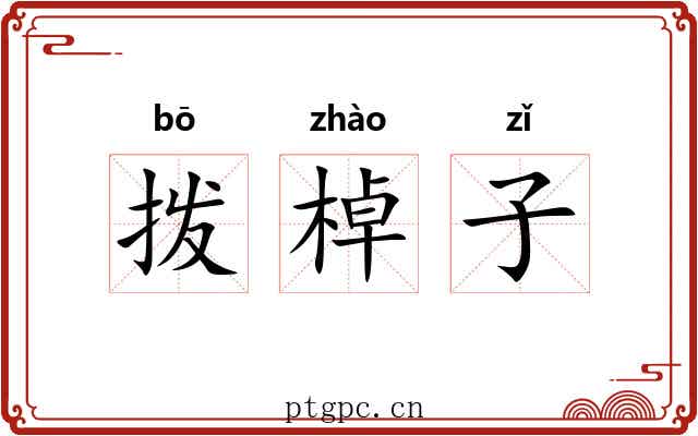 拨棹子 拨棹子