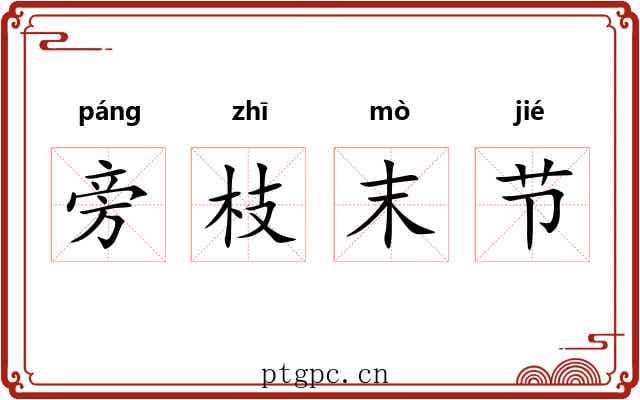 旁枝末节 旁枝末节